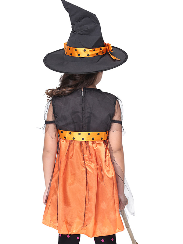 Fashion Kids Witch Halloween Cosplay Costume 